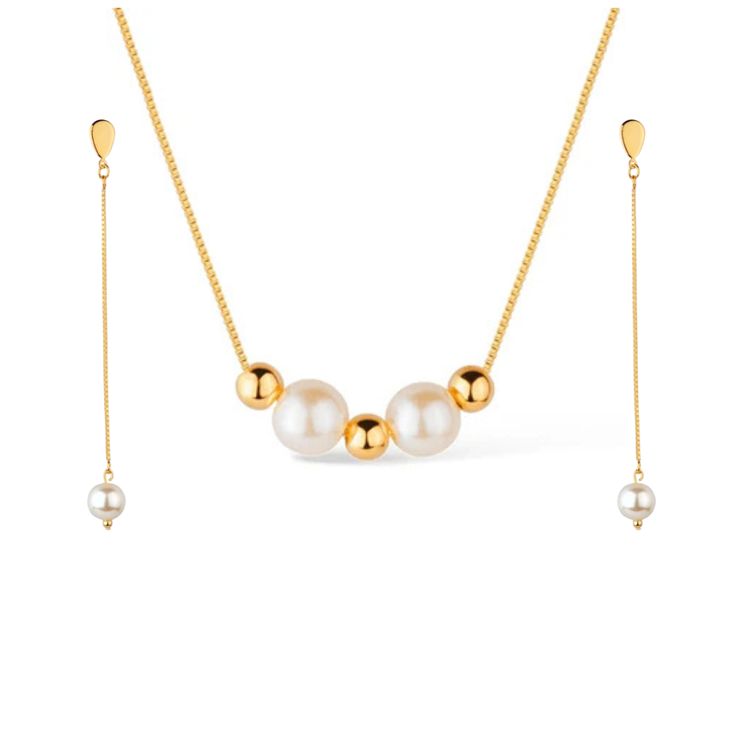 Conjunto Pérola Essencial Dourado
