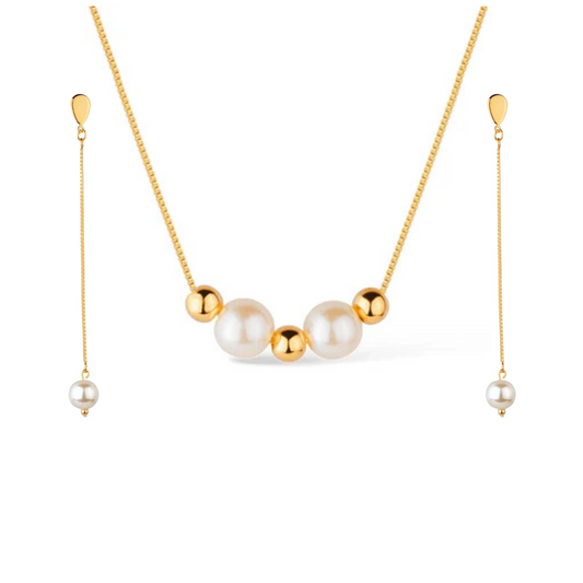 Conjunto Pérola Essencial Dourado